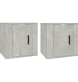 vidaXL Tv-wandmeubels 2 st 40x34,5x40 cm betongrijs