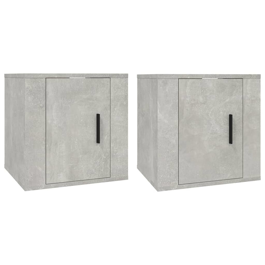 VidaXL Tv-wandmeubels 2 st 40x34,5x40 cm betongrijs