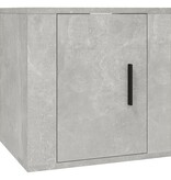 VidaXL Tv-wandmeubels 2 st 40x34,5x40 cm betongrijs