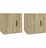 VidaXL Tv-wandmeubels 2 st 40x34,5x40 cm sonoma eikenkleurig