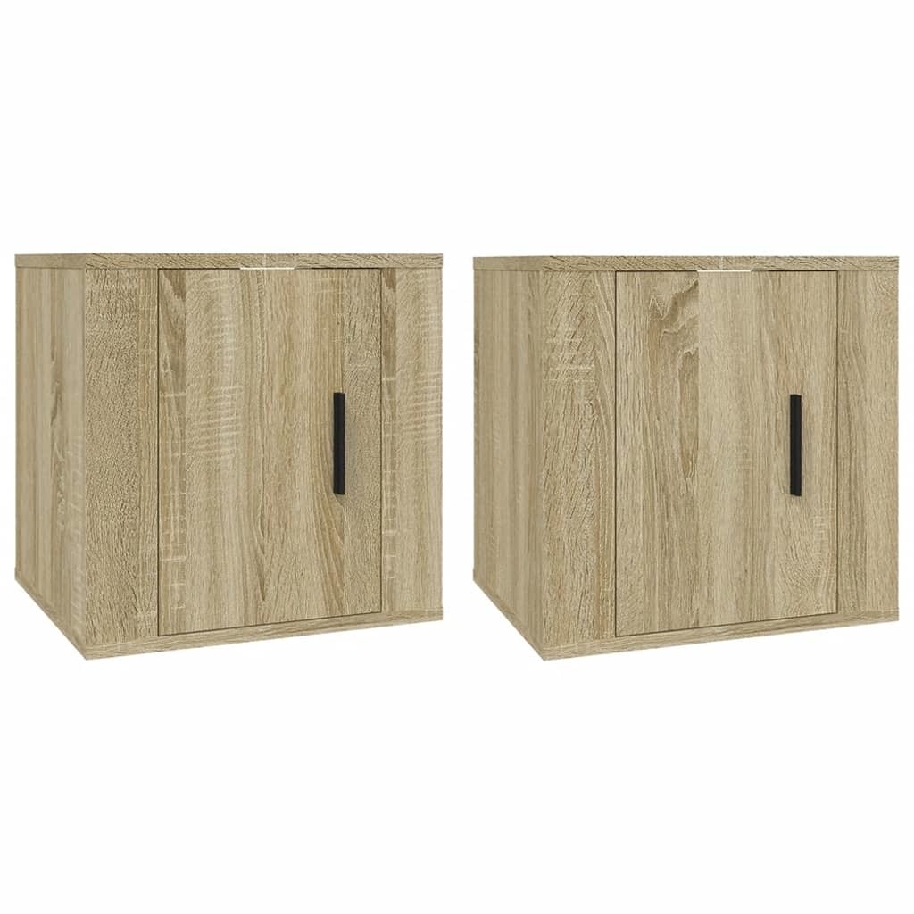 VidaXL Tv-wandmeubels 2 st 40x34,5x40 cm sonoma eikenkleurig
