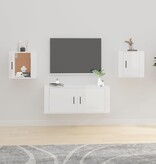 VidaXL Tv-wandmeubels 2 st 40x34,5x40 cm hoogglans wit