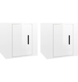 VidaXL Tv-wandmeubels 2 st 40x34,5x40 cm hoogglans wit