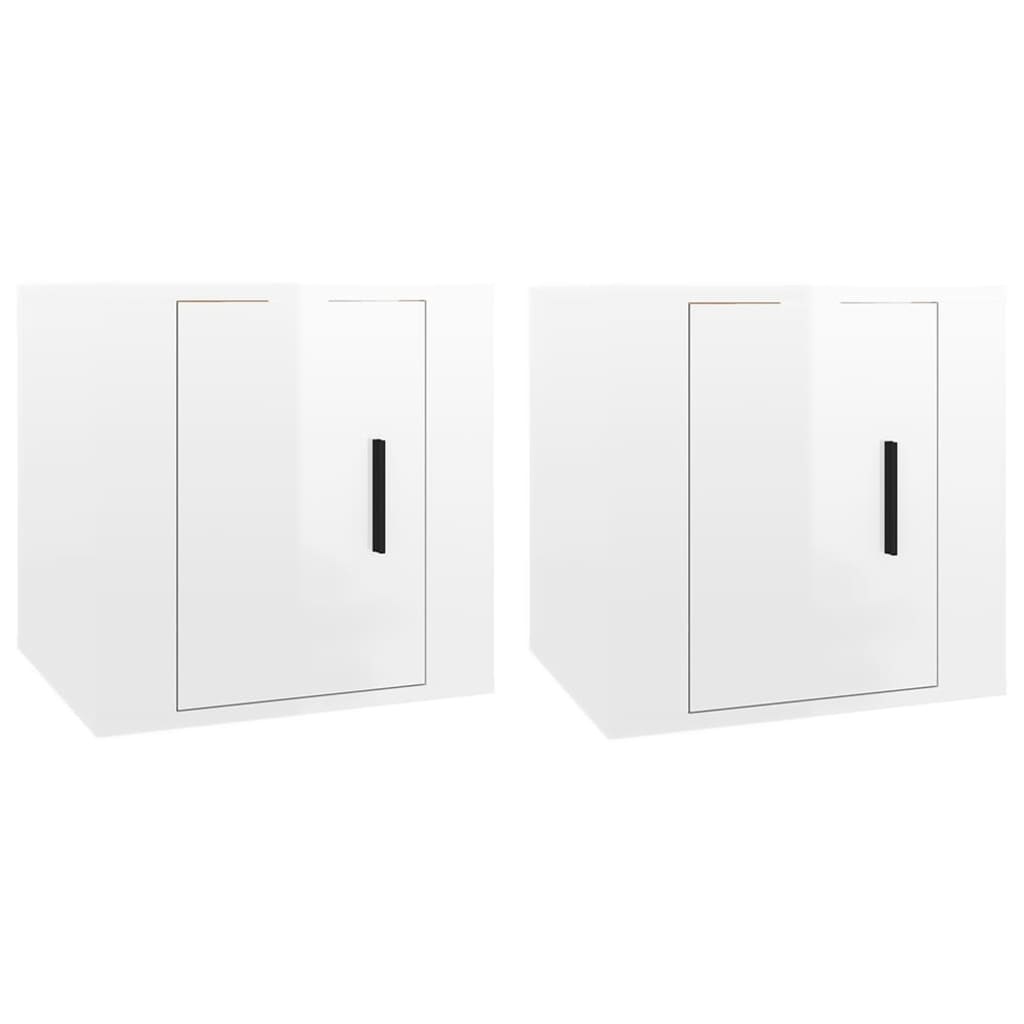 VidaXL Tv-wandmeubels 2 st 40x34,5x40 cm hoogglans wit