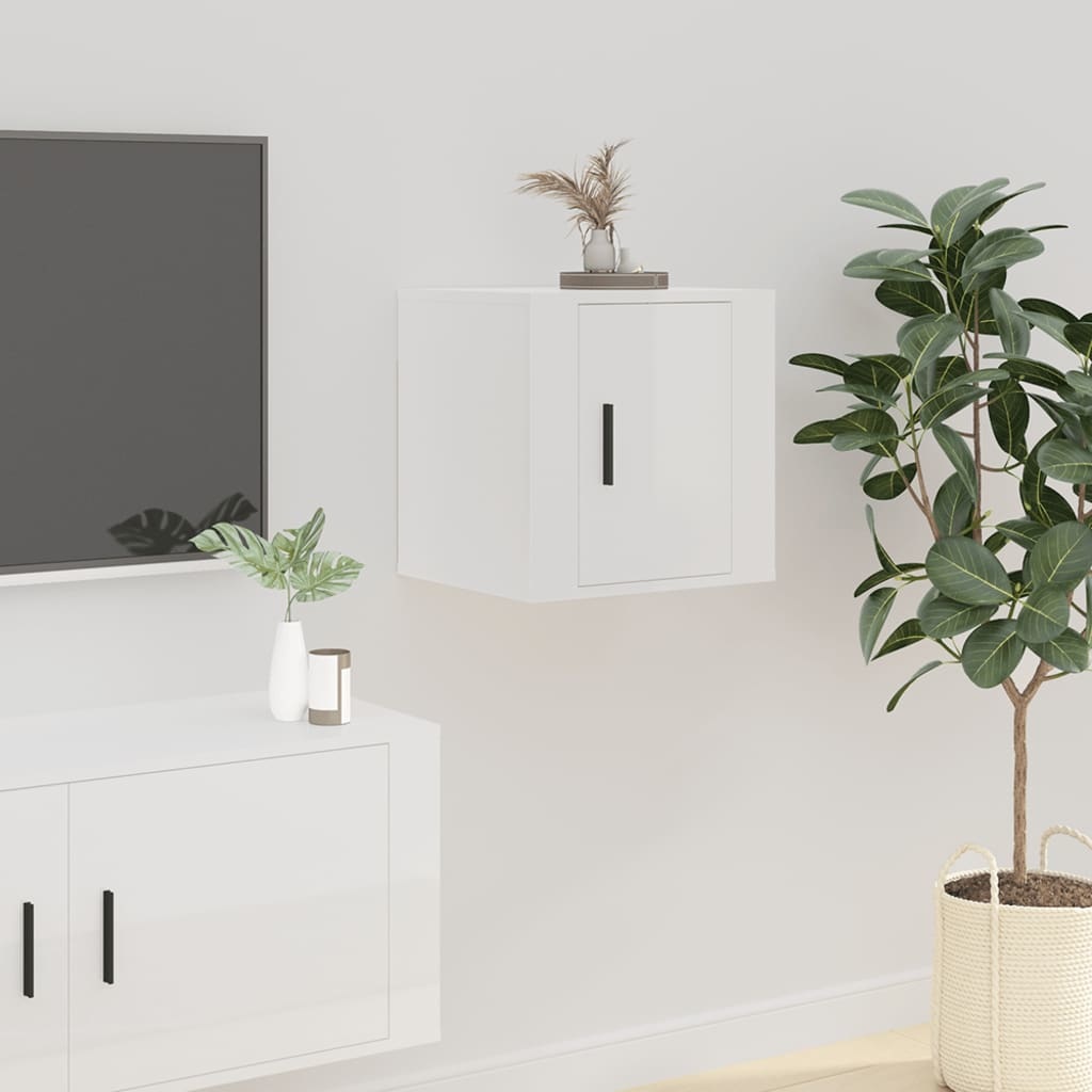 vidaXL Tv-wandmeubel 40x34,5x40 cm hoogglans wit