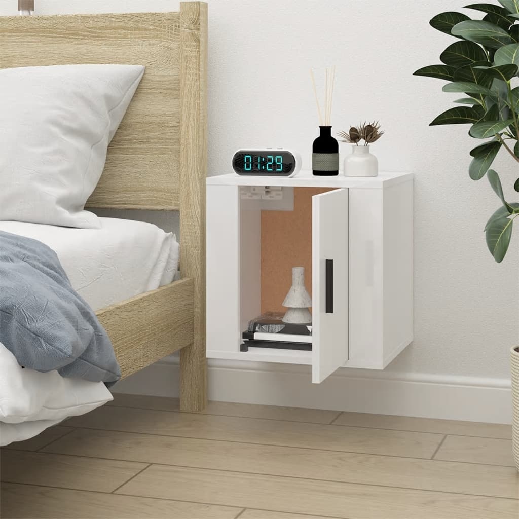 VidaXL Tv-wandmeubel 40x34,5x40 cm hoogglans wit