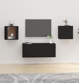 VidaXL Tv-wandmeubels 2 st 40x34,5x40 cm zwart