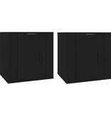 VidaXL Tv-wandmeubels 2 st 40x34,5x40 cm zwart