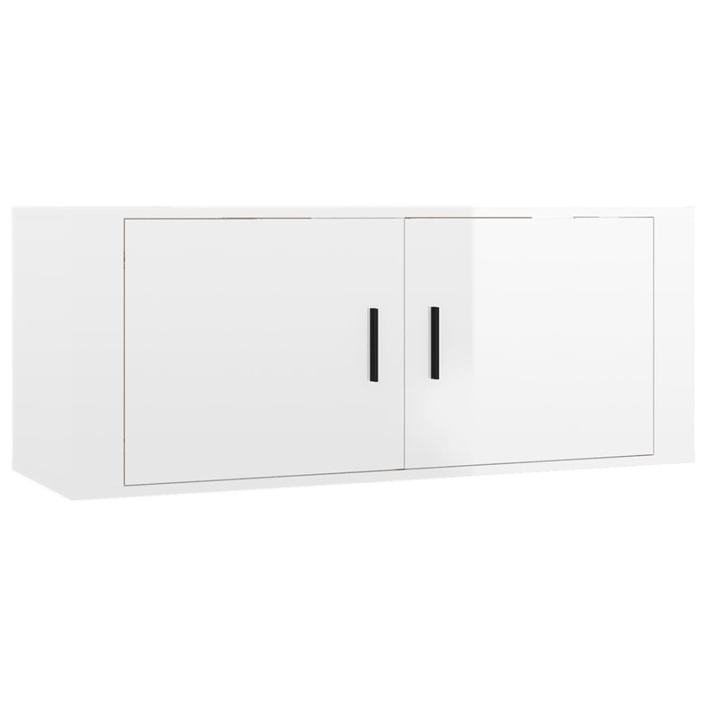 VidaXL Tv-wandmeubel 100x34,5x40 cm hoogglans wit