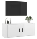 VidaXL Tv-wandmeubel 100x34,5x40 cm hoogglans wit