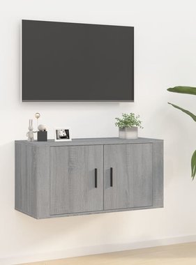 VidaXL Tv-wandmeubel 80x34,5x40 cm grijs sonoma eikenkleurig