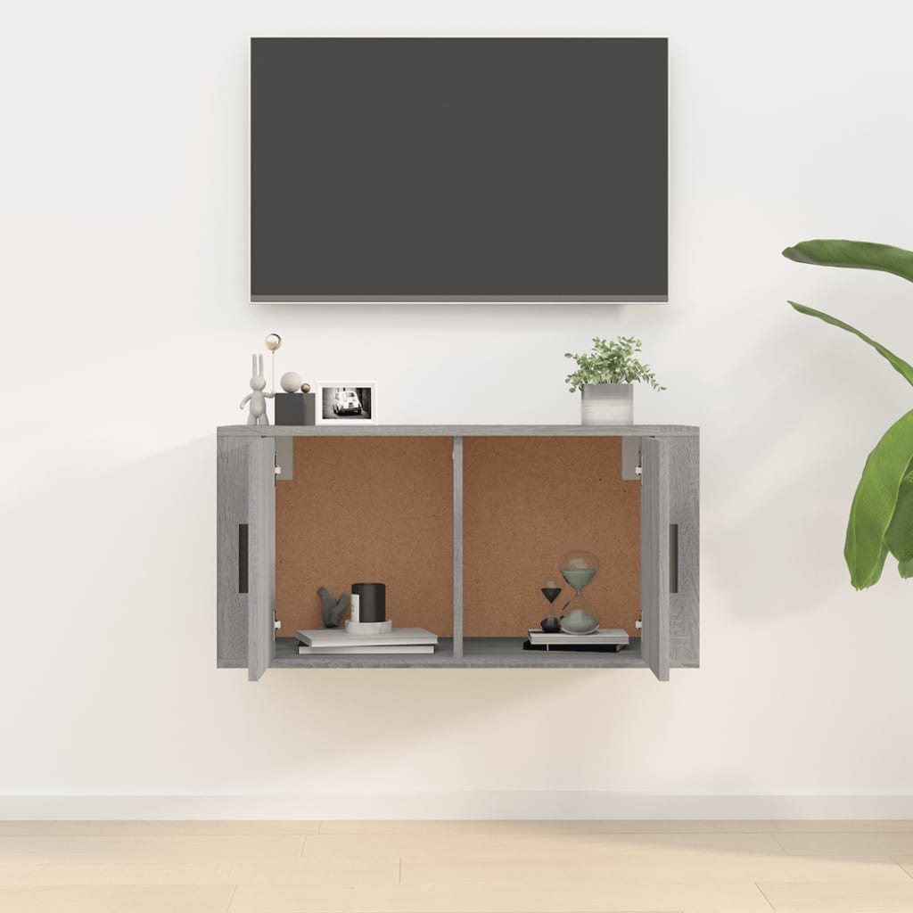 VidaXL Tv-wandmeubel 80x34,5x40 cm grijs sonoma eikenkleurig