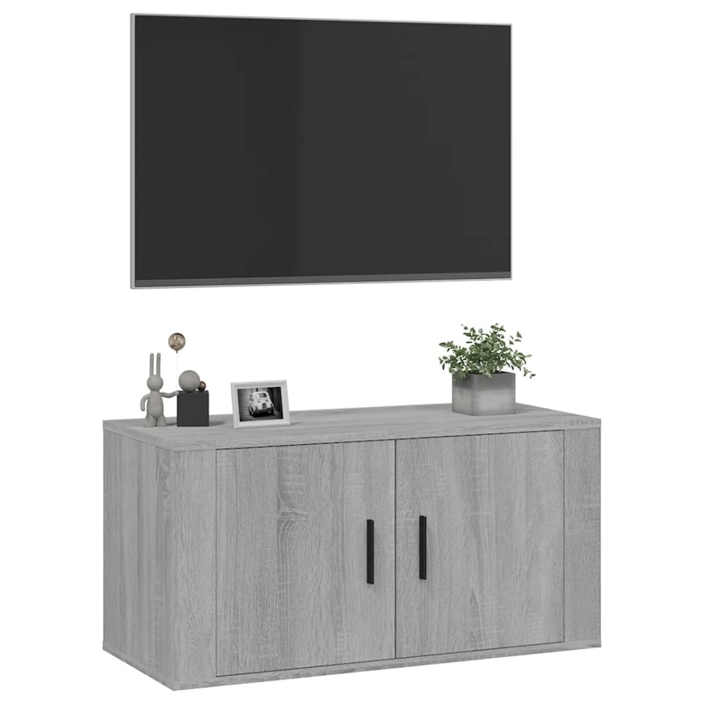VidaXL Tv-wandmeubel 80x34,5x40 cm grijs sonoma eikenkleurig