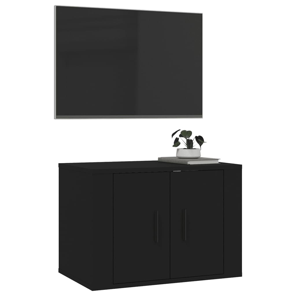 VidaXL Tv-wandmeubel 57x34,5x40 cm zwart