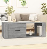 VidaXL Salontafel 100x50,5x35 cm bewerkt hout grijs sonoma eikenkleur