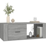 VidaXL Salontafel 100x50,5x35 cm bewerkt hout grijs sonoma eikenkleur
