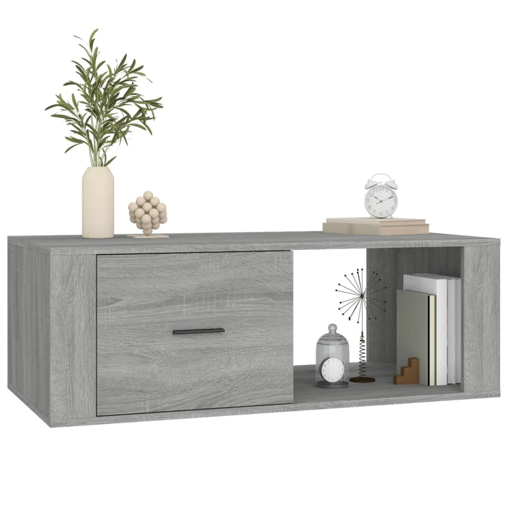 VidaXL Salontafel 100x50,5x35 cm bewerkt hout grijs sonoma eikenkleur