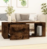 VidaXL Salontafel 100x50,5x35 cm bewerkt hout gerookt eikenkleurig