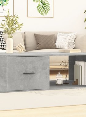 VidaXL Salontafel 100x50,5x35 cm bewerkt hout betongrijs
