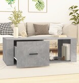 VidaXL Salontafel 100x50,5x35 cm bewerkt hout betongrijs