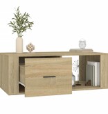 vidaXL Salontafel 100x50,5x35 cm bewerkt hout sonoma eikenkleurig