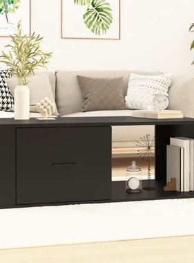 VidaXL Salontafel 100x50,5x35 cm bewerkt hout zwart