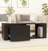 VidaXL Salontafel 100x50,5x35 cm bewerkt hout zwart