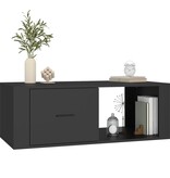 vidaXL Salontafel 100x50,5x35 cm bewerkt hout zwart