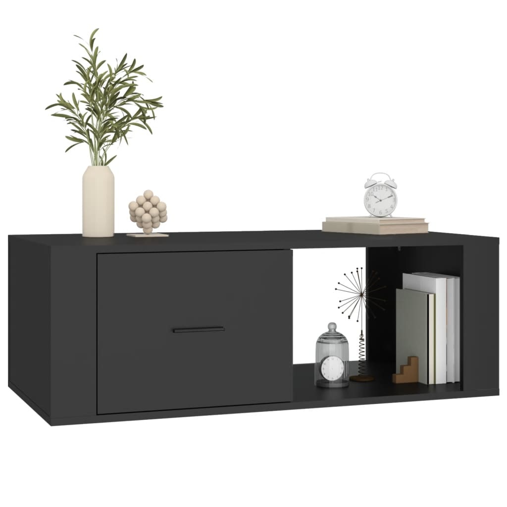 VidaXL Salontafel 100x50,5x35 cm bewerkt hout zwart