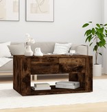 VidaXL Salontafel 80x50x40 cm bewerkt hout gerookt eikenkleurig