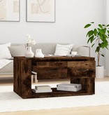 VidaXL Salontafel 80x50x40 cm bewerkt hout gerookt eikenkleurig