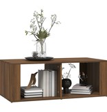 VidaXL Salontafel 100x50x36 cm bewerkt hout bruineikenkleurig