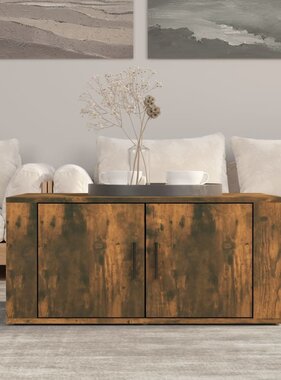 VidaXL Salontafel 80x50x36 cm bewerkt hout gerookt eikenkleurig