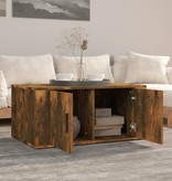 vidaXL Salontafel 80x50x36 cm bewerkt hout gerookt eikenkleurig