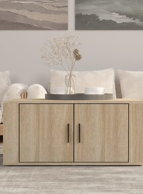 VidaXL Salontafel 80x50x36 cm bewerkt hout sonoma eikenkleurig