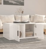 VidaXL Salontafel 80x50x36 cm bewerkt hout hoogglans wit