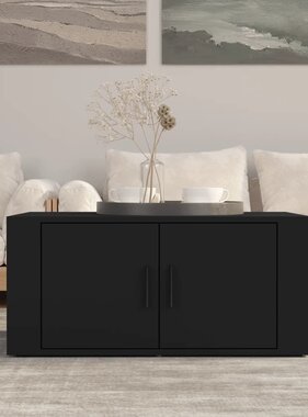 VidaXL Salontafel 80x50x36 cm bewerkt hout zwart