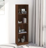 VidaXL Boekenkast met 4 schappen 40x24x143 cm bewerkt hout bruineiken
