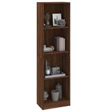 VidaXL Boekenkast met 4 schappen 40x24x143 cm bewerkt hout bruineiken