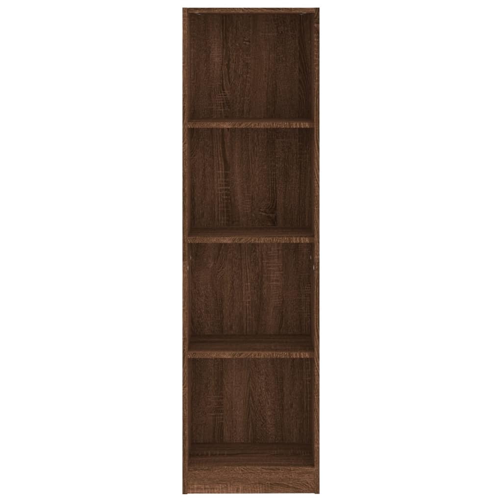 VidaXL Boekenkast met 4 schappen 40x24x143 cm bewerkt hout bruineiken