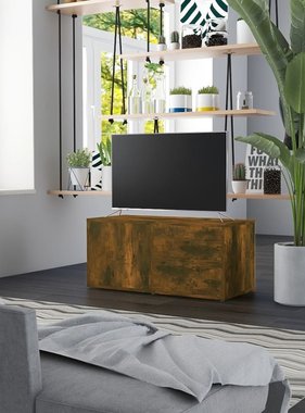 VidaXL Tv-meubel 80x34x36 cm bewerkt hout gerookt eikenkleurig