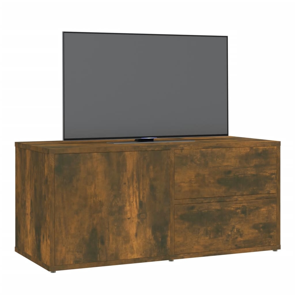 VidaXL Tv-meubel 80x34x36 cm bewerkt hout gerookt eikenkleurig