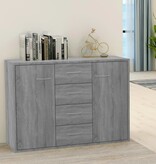 VidaXL Dressoir 88x30x65 cm bewerkt hout grijs sonoma eikenkleurig