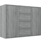 VidaXL Dressoir 88x30x65 cm bewerkt hout grijs sonoma eikenkleurig