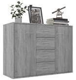VidaXL Dressoir 88x30x65 cm bewerkt hout grijs sonoma eikenkleurig