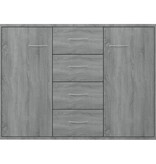 VidaXL Dressoir 88x30x65 cm bewerkt hout grijs sonoma eikenkleurig