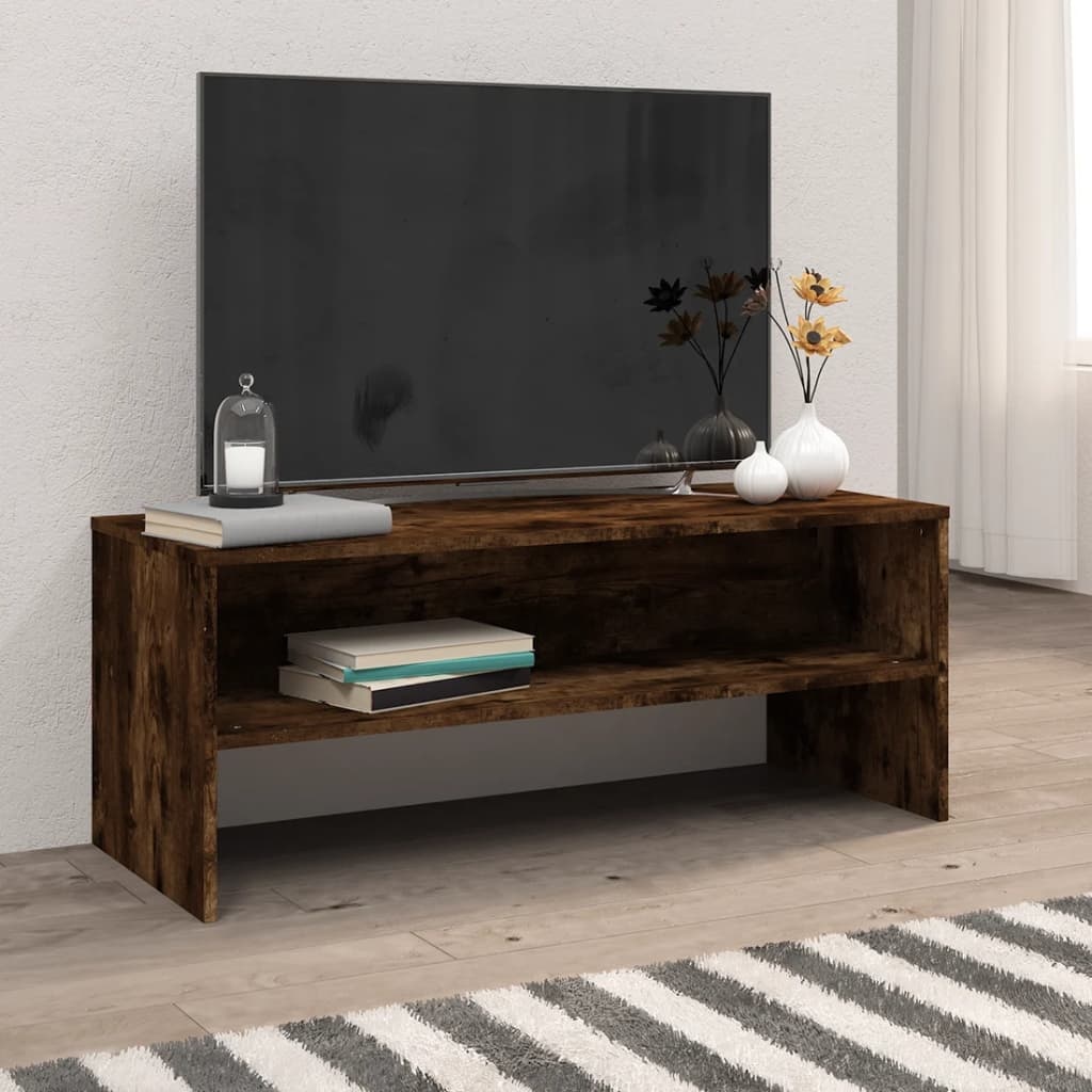 VidaXL Tv-meubel 100x40x40 cm bewerkt hout gerookt eikenkleurig