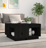 VidaXL Salontafel 60x61x32,5 cm massief grenenhout zwart