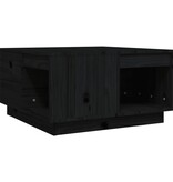 VidaXL Salontafel 60x61x32,5 cm massief grenenhout zwart