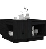 VidaXL Salontafel 60x61x32,5 cm massief grenenhout zwart